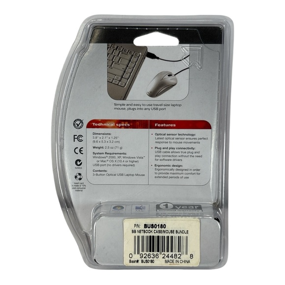 Targus 3-Button Optical USB Laptop Notebook Mouse NIP SEALED PC/Mac - Picture 2 of 2